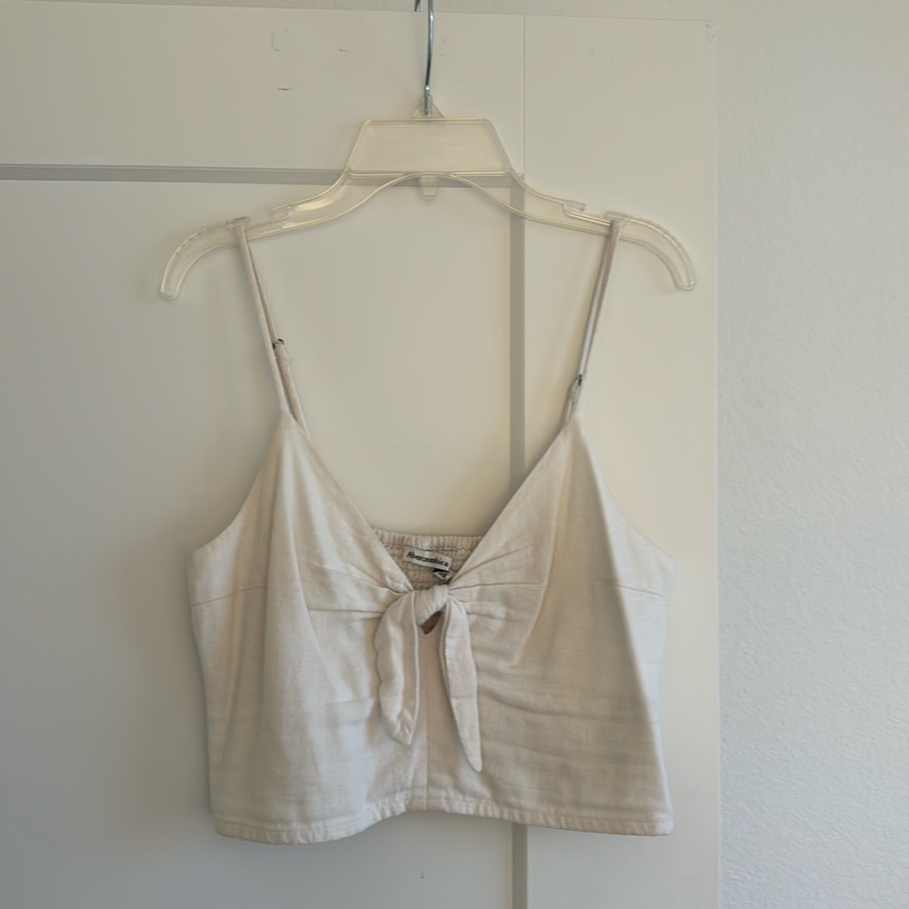 White Bow Crop Top